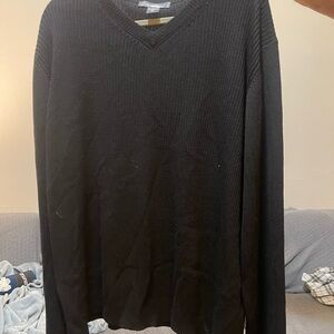 SOLD Eddie Bauer Black 100% Merino Wool Sweater